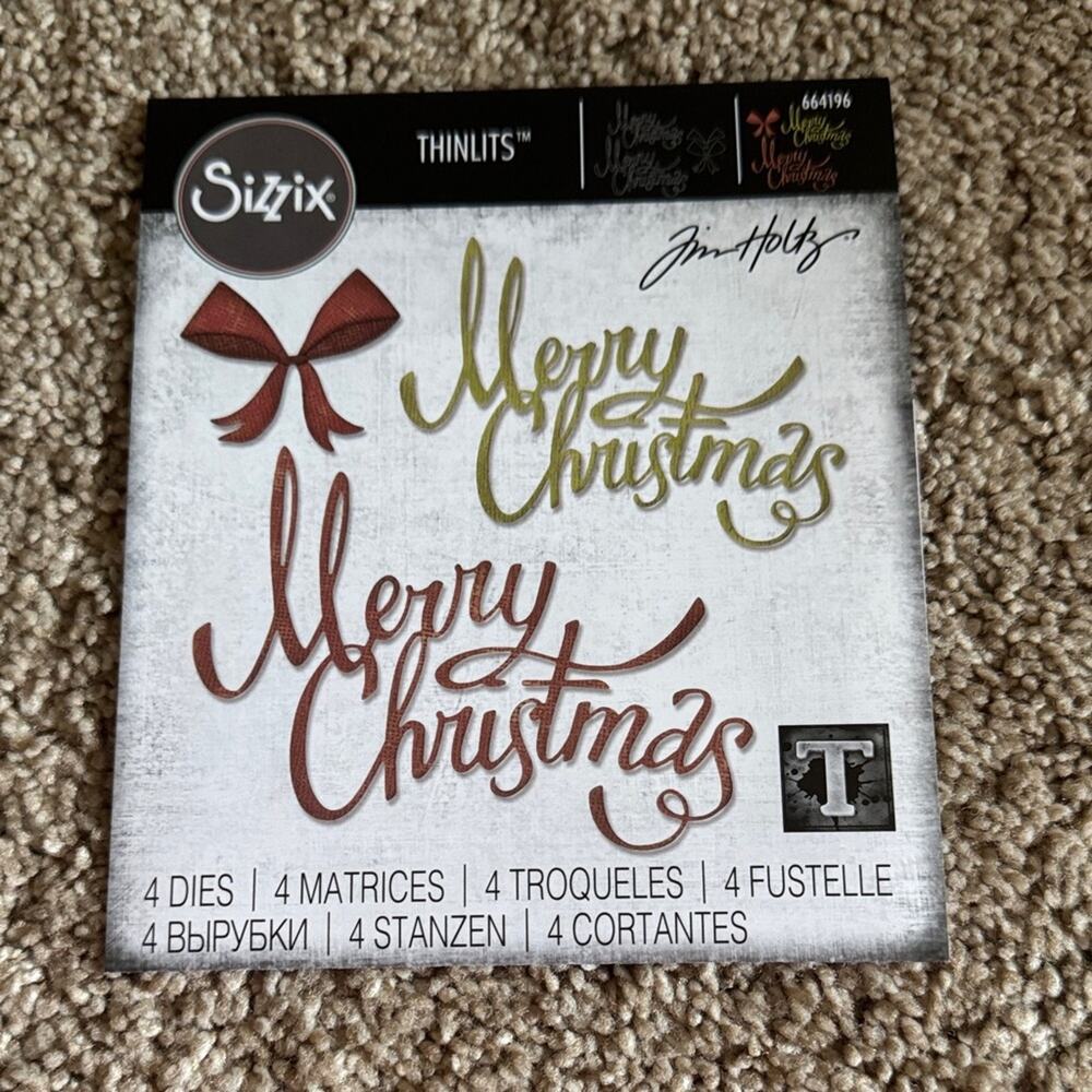 Sizzix Thinlits Merry Christmas Ribbon Die Set